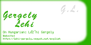 gergely lehi business card